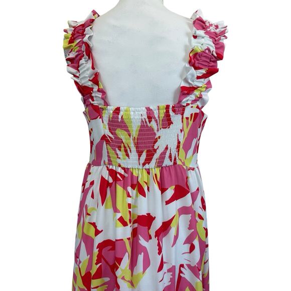Crosby By Mollie Burch Bowie Dress Pink Tropics Size M - Picture 12 of 12